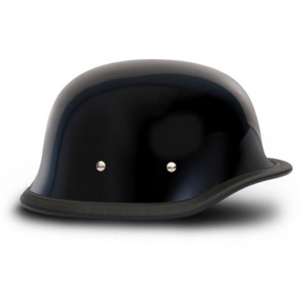 german helmet for motorcycle dot approved H1-GB Gloss Black Novelty German Helmet – GoLeather