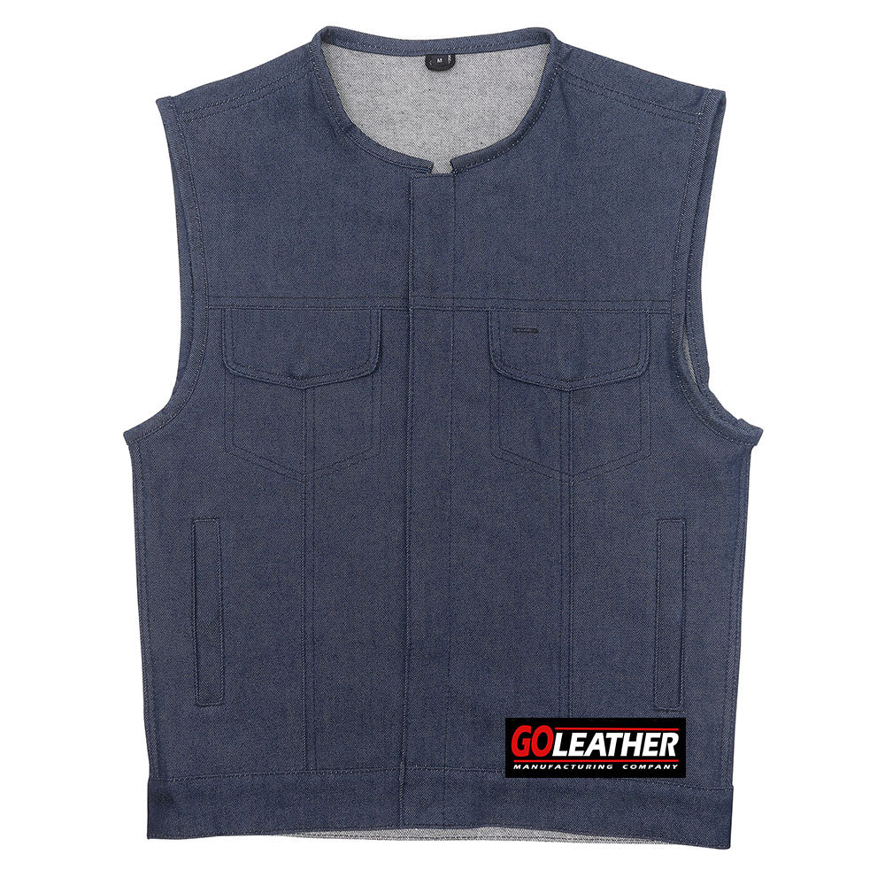 Raw Edge - Dark Blue Raw Denim /Rolled Collar