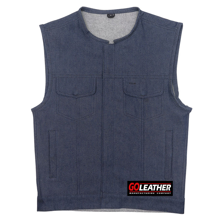 Raw Edge - Dark Blue Raw Denim /Rolled Collar