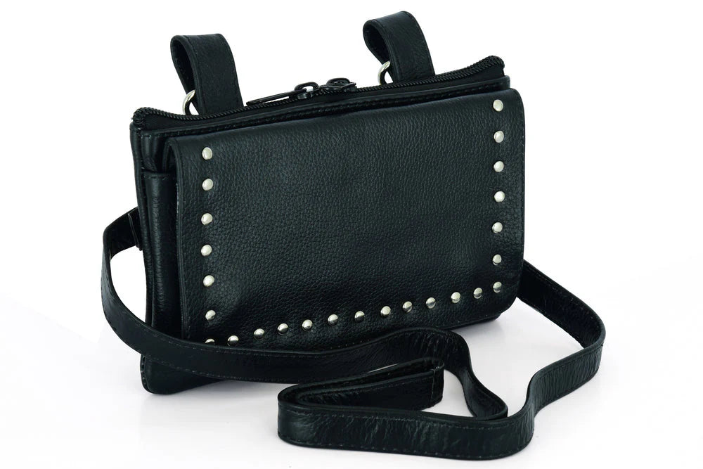 GO1203 Ladies Small Leather Belt Clip Bag