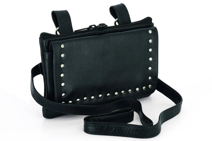 GO1203 Ladies Small Leather Belt Clip Bag