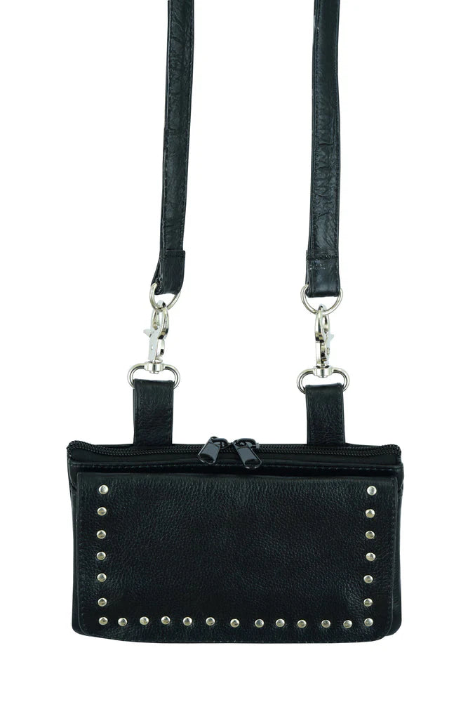 GO1203 Ladies Small Leather Belt Clip Bag