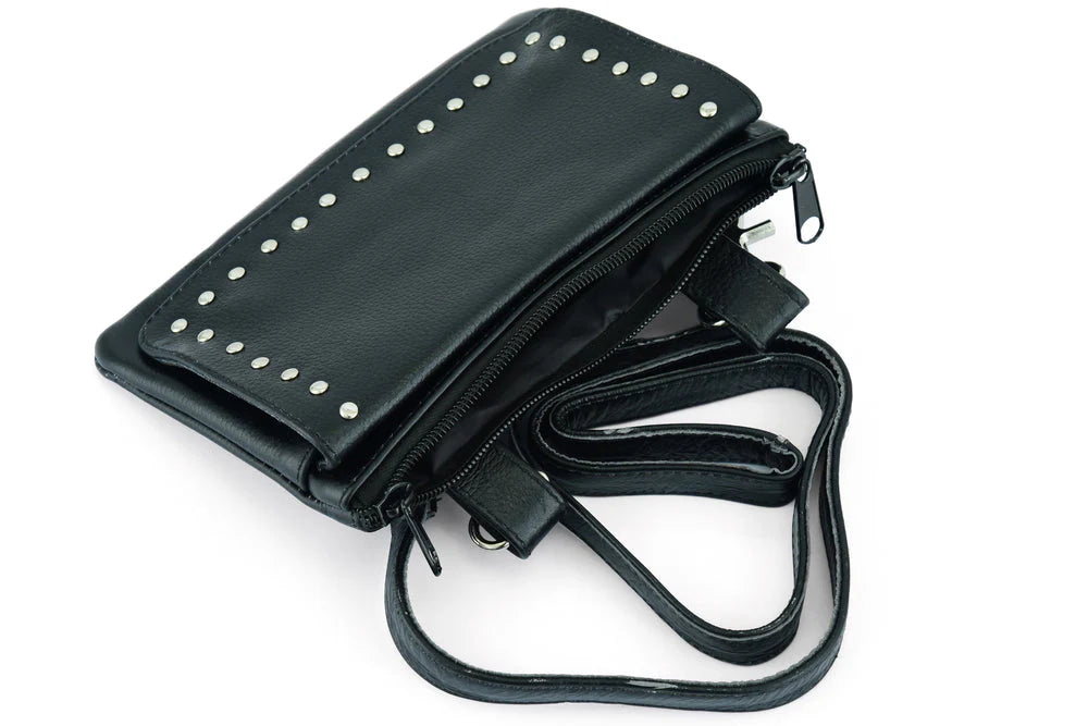 GO1203 Ladies Small Leather Belt Clip Bag