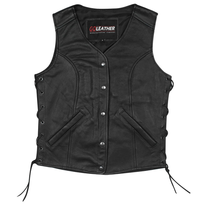 GO839 Ladies Full Leather Vest