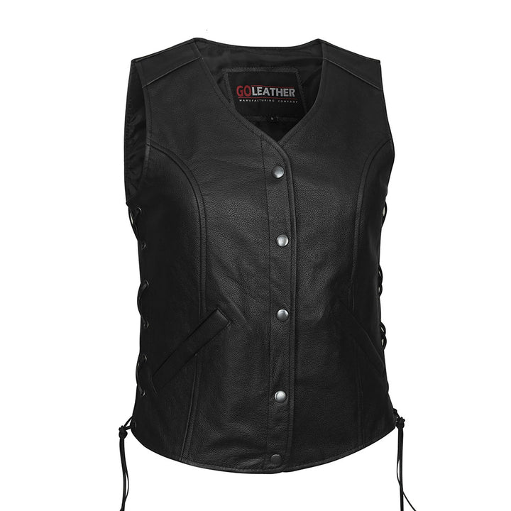 GO839 Ladies Full Leather Vest