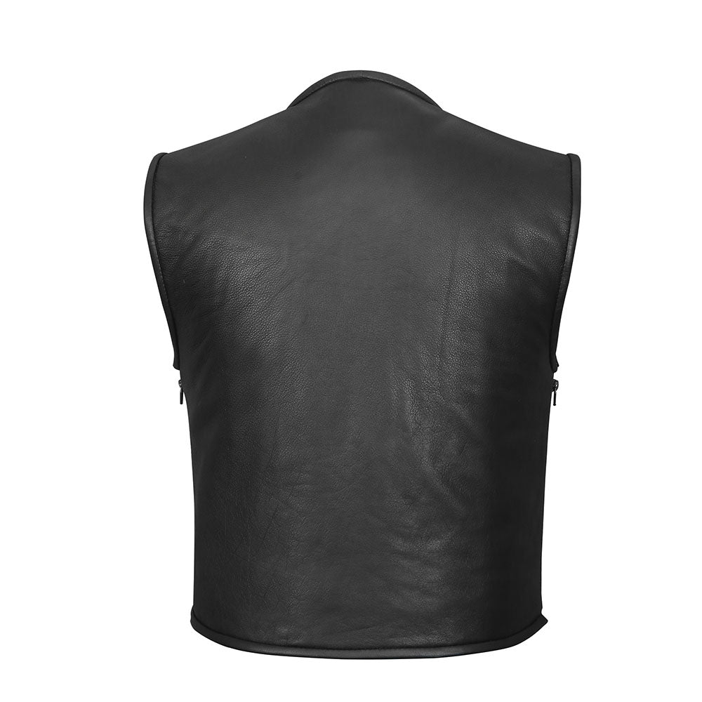 Rogue - Low Cut Vest with Full Side Zippers by Street Addiction