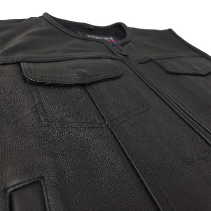 Rogue - Low Cut Vest with Full Side Zippers by Street Addiction