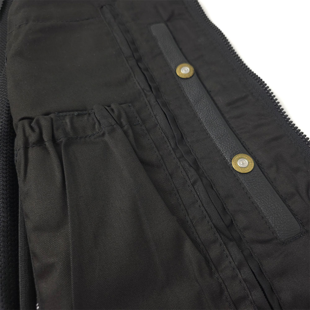 Rogue - Low Cut Vest with Full Side Zippers by Street Addiction