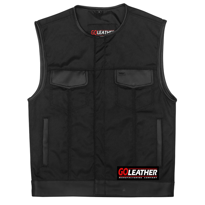 GO201 Textile Vest with Rolled Collar