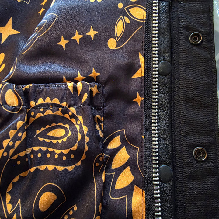 Gold Hex Vest - Honeycomb Pattern with Gold Thread
