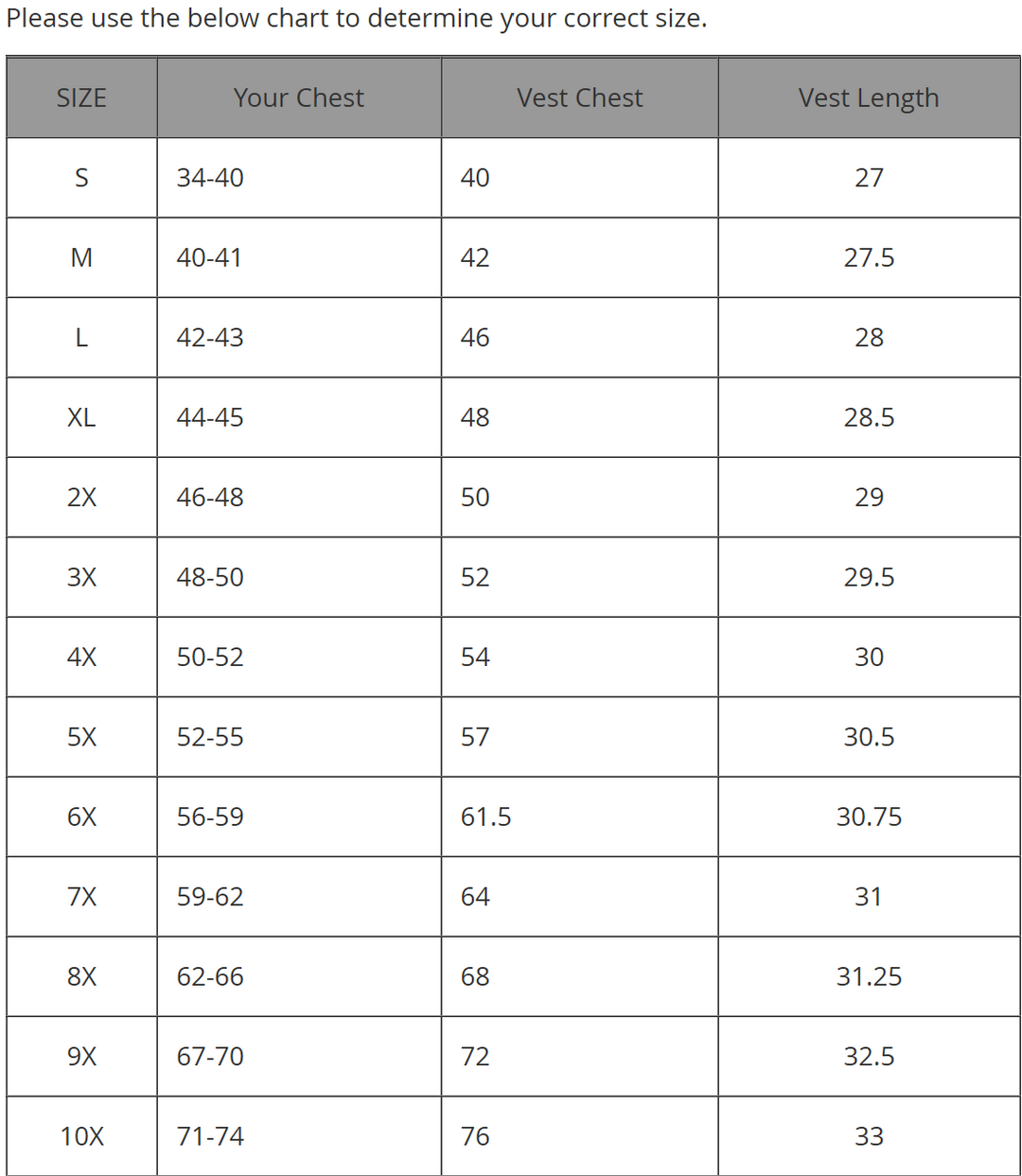 G505 Tall Club Style Vest